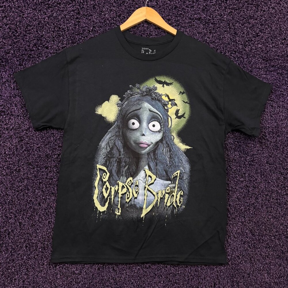 Corpse Bride Emily & the Crows Tim Burton Movie T-Shirt L